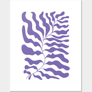 Retro groovy abstract plant Posters and Art